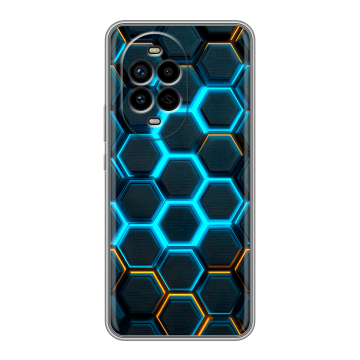 Силиконовый чехол на Huawei Nova 13 Pro с принтом Неоновые соты Силиконовый чехол на Huawei Nova 13 Pro с принтом Неоновые соты