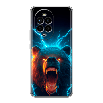 Силиконовый чехол на Huawei Nova 13 Pro с принтом Медведь Силиконовый чехол на Huawei Nova 13 Pro с принтом Медведь