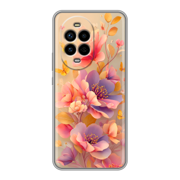 Силиконовый чехол на Huawei Nova 13 Pro с принтом Цветы и бабочки Силиконовый чехол на Huawei Nova 13 Pro с принтом Цветы и бабочки