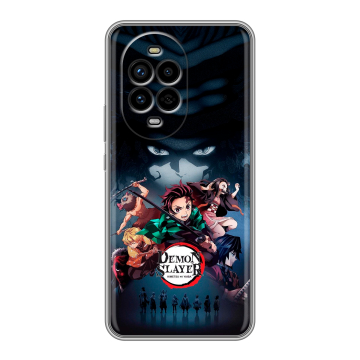 Силиконовый чехол на Huawei Nova 13 Pro с принтом Demon Slayer Клинок рассекающий демонов