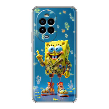 Силиконовый чехол на Huawei Nova 13 Pro с принтом Спанч боб Спанчбоб Силиконовый чехол на Huawei Nova 13 Pro с принтом Спанч боб Спанчбоб