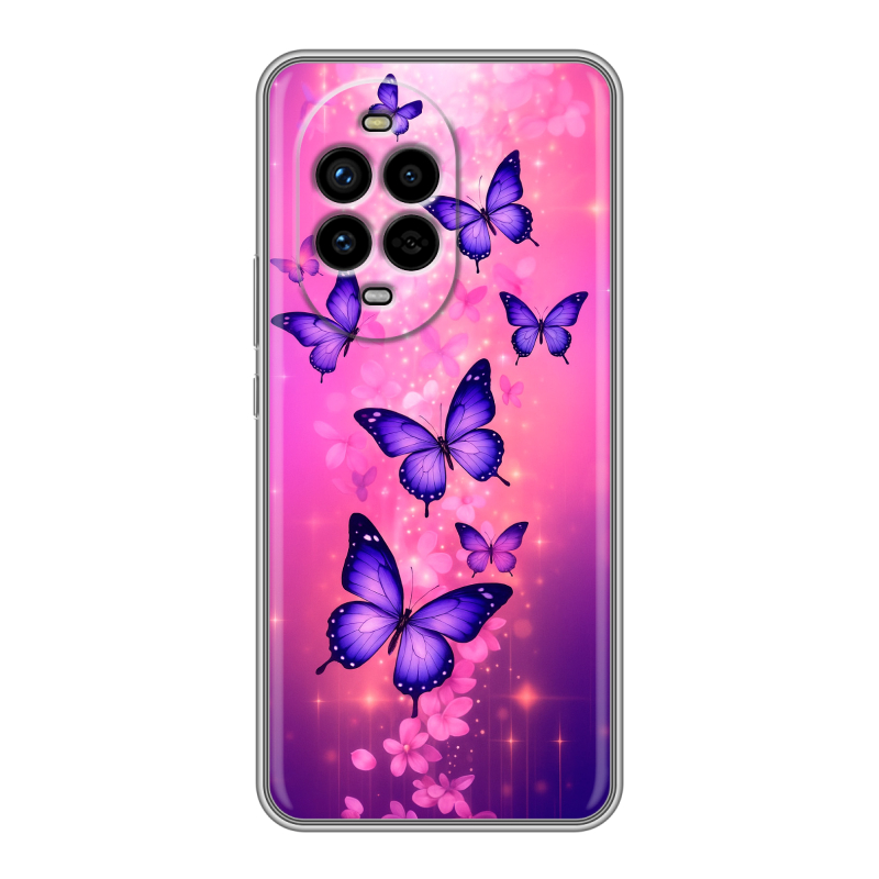 Силиконовый чехол на Huawei Nova 13 Pro с принтом Бабочки Силиконовый чехол на Huawei Nova 13 Pro с принтом Бабочки
