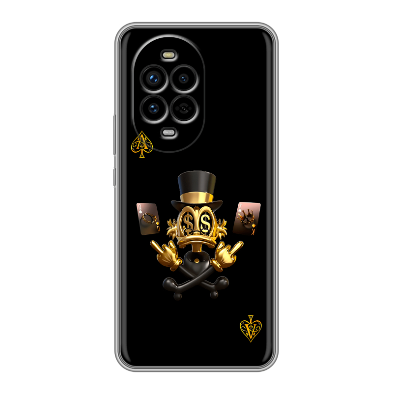 Силиконовый чехол на Huawei Nova 13 Pro с принтом Золотой скрудж макдак Силиконовый чехол на Huawei Nova 13 Pro с принтом Золотой скрудж макдак