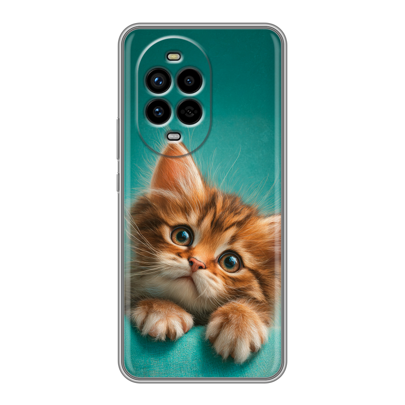 Силиконовый чехол на Huawei Nova 13 Pro с принтом котенок Силиконовый чехол на Huawei Nova 13 Pro с принтом котенок