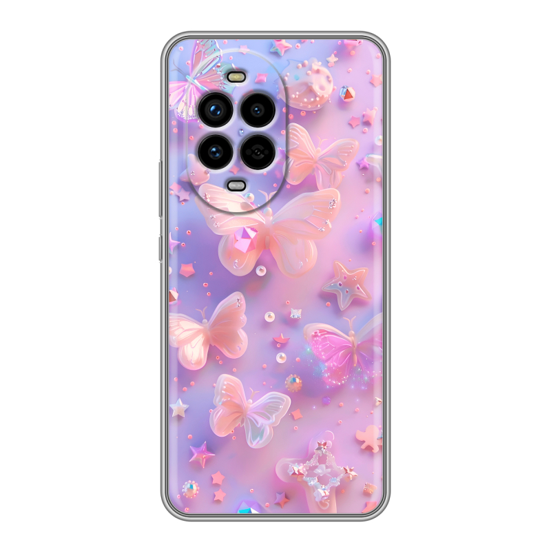 Силиконовый чехол на Huawei Nova 13 Pro с принтом Бабочки Силиконовый чехол на Huawei Nova 13 Pro с принтом Бабочки