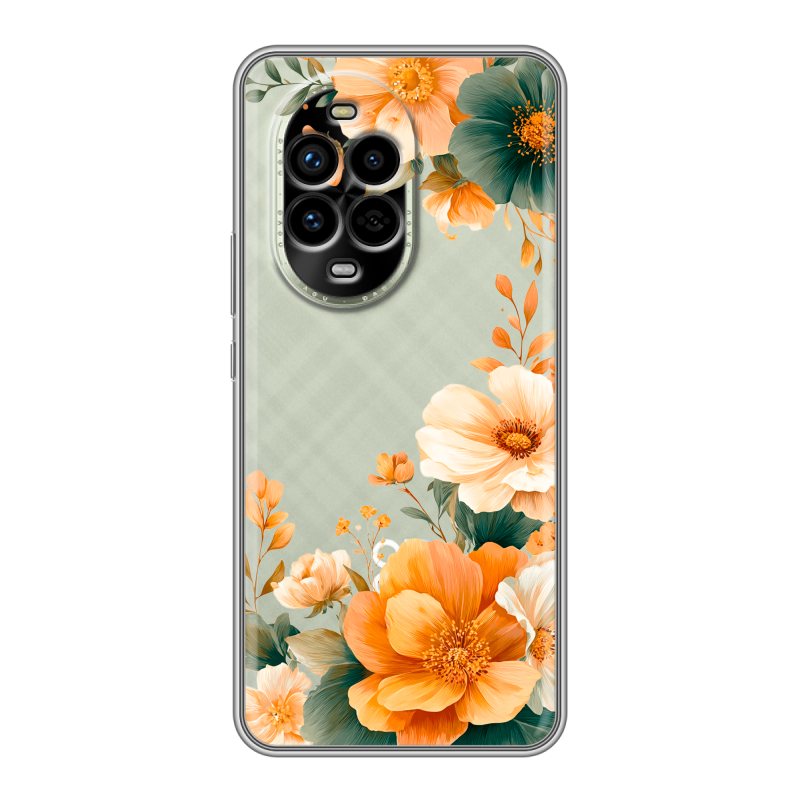 Силиконовый чехол на Huawei Nova 13 Pro с принтом Цветы принт Силиконовый чехол на Huawei Nova 13 Pro с принтом Цветы принт