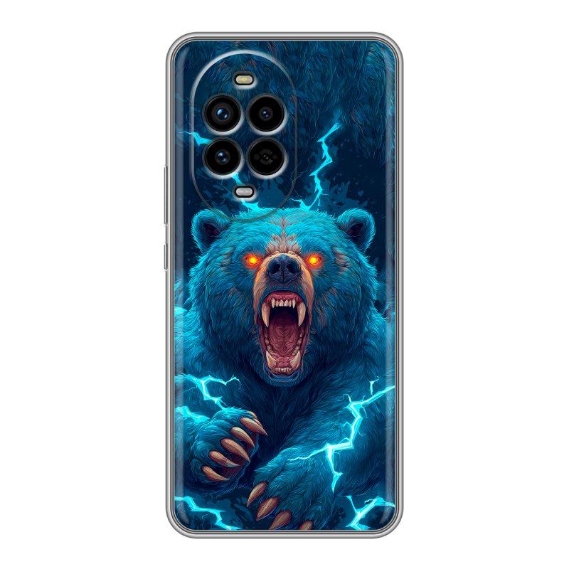 Силиконовый чехол на Huawei Nova 13 Pro с принтом Медведь Силиконовый чехол на Huawei Nova 13 Pro с принтом Медведь