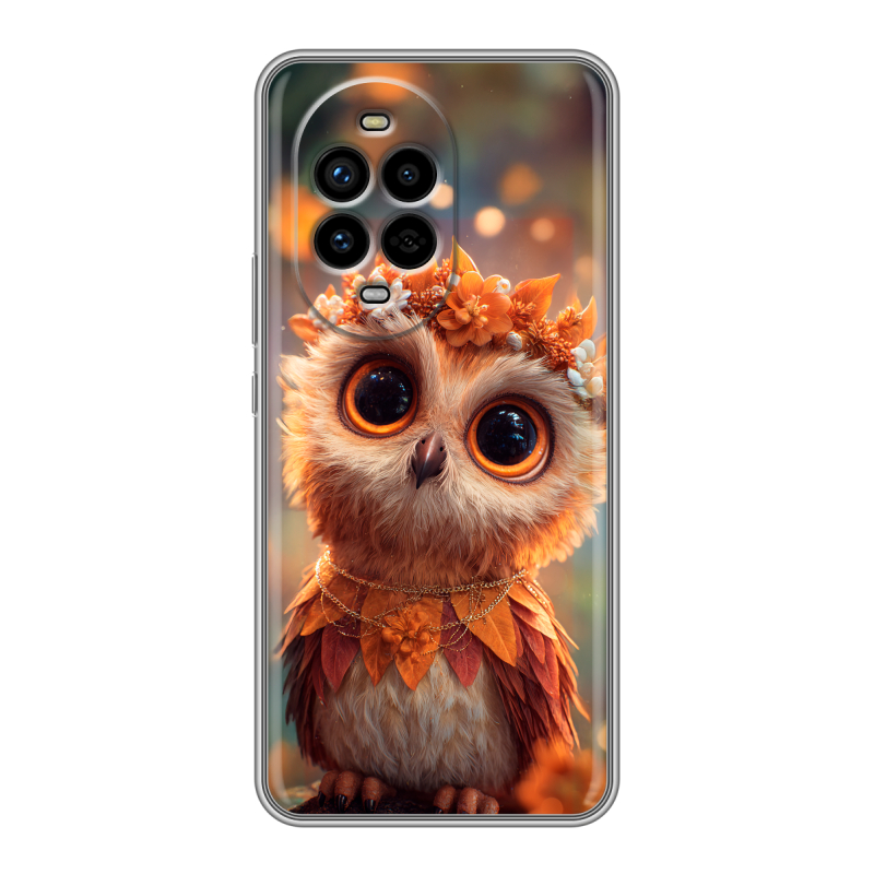Силиконовый чехол на Huawei Nova 13 Pro с принтом Милая сова Силиконовый чехол на Huawei Nova 13 Pro с принтом Милая сова