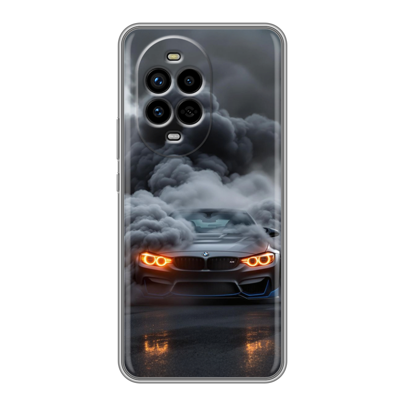 Силиконовый чехол на Huawei Nova 13 Pro с принтом BMW БМВ Силиконовый чехол на Huawei Nova 13 Pro с принтом BMW БМВ