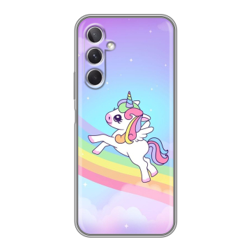Силиконовый чехол на Samsung Galaxy A26 5g с принтом Единорог