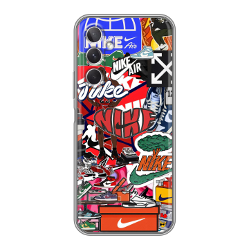 Силиконовый чехол на Samsung Galaxy A26 5g с принтом Найк Nike яркий Силиконовый чехол на Samsung Galaxy A26 5g с принтом Найк Nike яркий