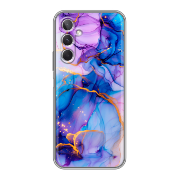 Силиконовый чехол на Samsung Galaxy A26 5g с принтом синий мрамор Силиконовый чехол на Samsung Galaxy A26 5g с принтом синий мрамор