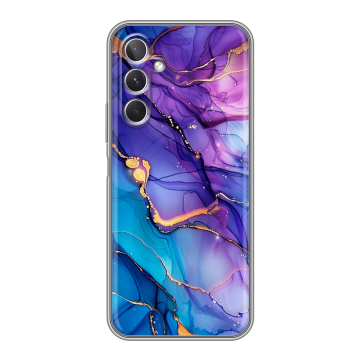 Силиконовый чехол на Samsung Galaxy A26 5g с принтом синий мрамор Силиконовый чехол на Samsung Galaxy A26 5g с принтом синий мрамор