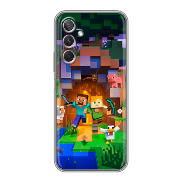 Силиконовый чехол на Samsung Galaxy A26 5g с принтом Майнкрафт Minecraft Силиконовый чехол на Samsung Galaxy A26 5g с принтом Майнкрафт Minecraft