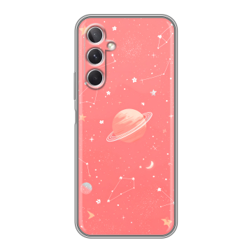 Силиконовый чехол на Samsung Galaxy A26 5g с принтом Розовый космос Силиконовый чехол на Samsung Galaxy A26 5g с принтом Розовый космос