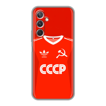 Силиконовый чехол на Samsung Galaxy A26 5g с принтом Флаг Герб СССР