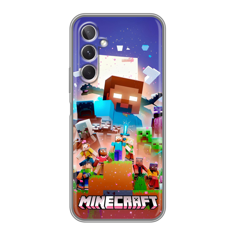 Силиконовый чехол на Samsung Galaxy A26 с принтом Майнкрафт Minecraft Силиконовый чехол на Samsung Galaxy A26 с принтом Майнкрафт Minecraft