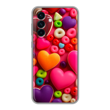 Силиконовый чехол на Samsung Galaxy A56 5g с принтом Сердечки Силиконовый чехол на Samsung Galaxy A56 5g с принтом Сердечки