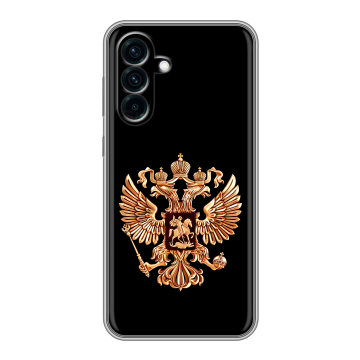 Силиконовый чехол на Samsung Galaxy A56 с принтом Герб России золотой Силиконовый чехол на Samsung Galaxy A56 с принтом Герб России золотой