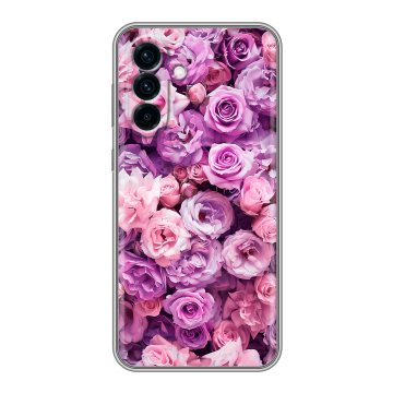 Силиконовый чехол на Samsung Galaxy A56 с принтом лавандовые розы Силиконовый чехол на Samsung Galaxy A56 с принтом лавандовые розы