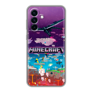 Силиконовый чехол на Samsung Galaxy A56 с принтом Майнкрафт Minecraft