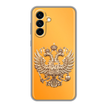 Силиконовый чехол на Samsung Galaxy A56 с принтом Герб Флаг России Силиконовый чехол на Samsung Galaxy A56 с принтом Герб Флаг России