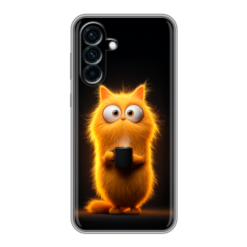 Силиконовый чехол на Samsung Galaxy A56 с принтом Смешной кот