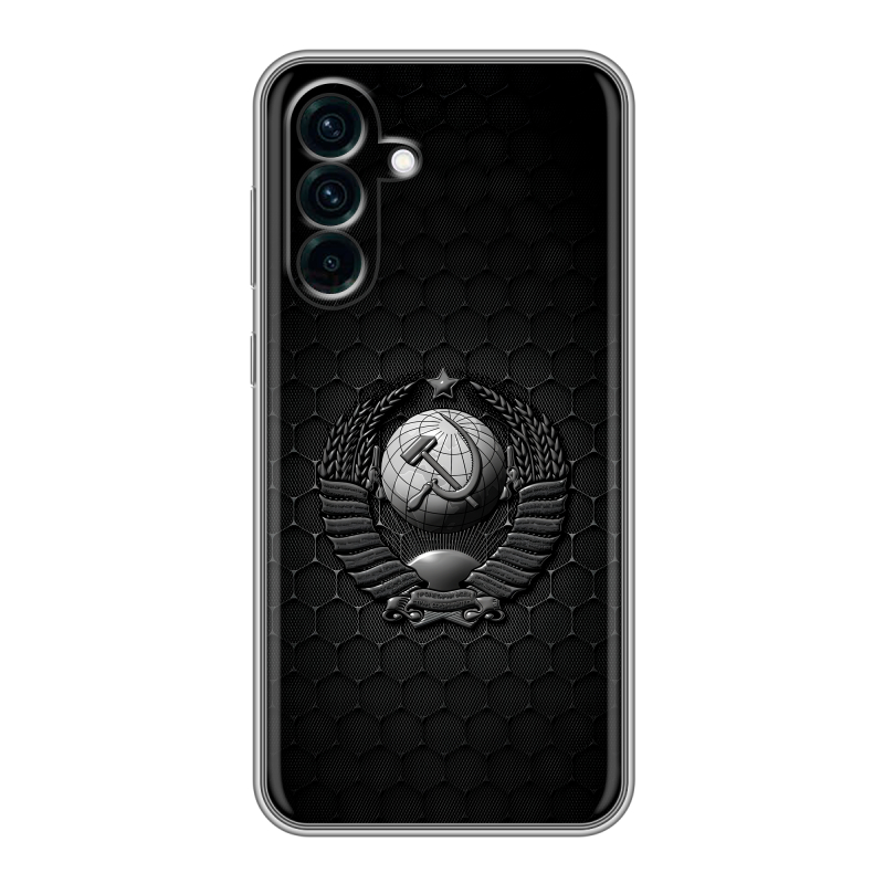 Силиконовый чехол на Samsung Galaxy A56 5g с принтом Герб Флаг СССР Силиконовый чехол на Samsung Galaxy A56 5g с принтом Герб Флаг СССР