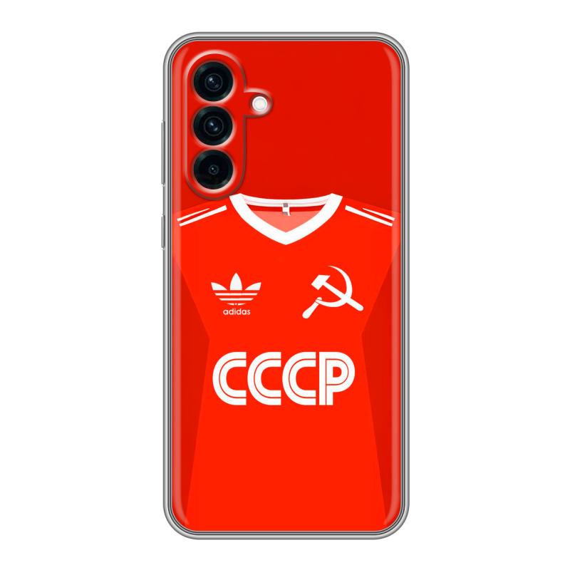 Силиконовый чехол на Samsung Galaxy A56 с принтом Флаг Герб СССР Силиконовый чехол на Samsung Galaxy A56 с принтом Флаг Герб СССР