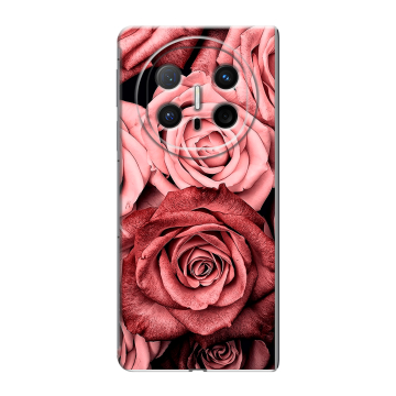 Пластиковый чехол на Huawei Mate X6 с принтом Цветы розы Пластиковый чехол на Huawei Mate X6 с принтом Цветы розы