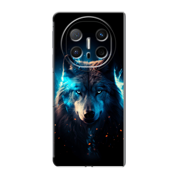 Пластиковый чехол на Huawei Mate X6 с принтом Волк ночной