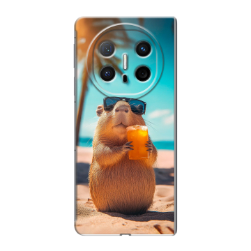 Пластиковый чехол на Huawei Mate X6 с принтом Капибара