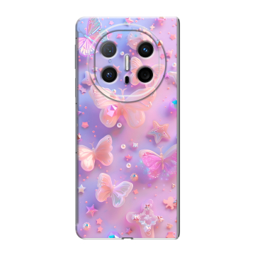 Пластиковый чехол на Huawei Mate X6 с принтом Бабочки