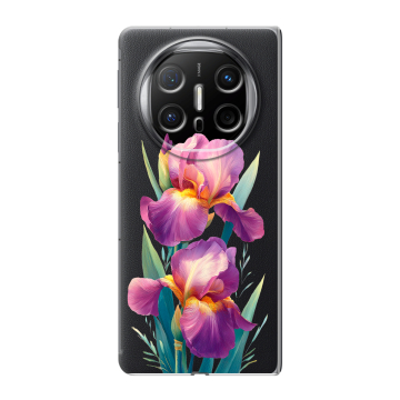 Пластиковый чехол на Huawei Mate X6 с принтом Цветы орхидеи Пластиковый чехол на Huawei Mate X6 с принтом Цветы орхидеи