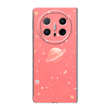 Пластиковый чехол на Huawei Mate X6 с принтом Розовый космос Пластиковый чехол на Huawei Mate X6 с принтом Розовый космос