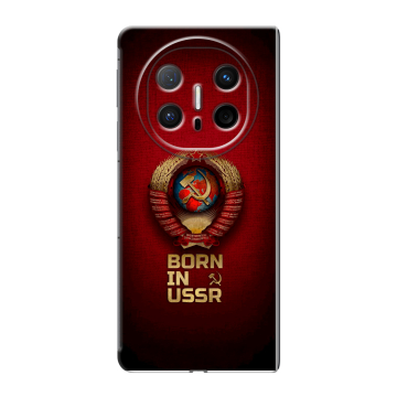 Пластиковый чехол на Huawei Mate X6 с принтом Флаг Герб СССР