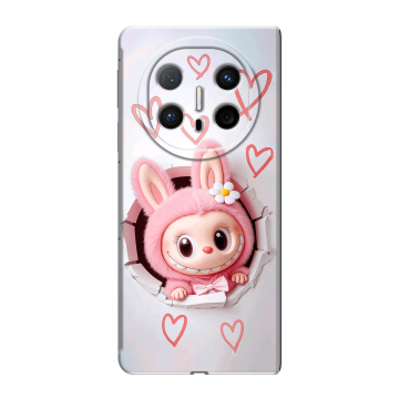 Пластиковый чехол на Huawei Mate X6 с принтом Labubu Лабубу