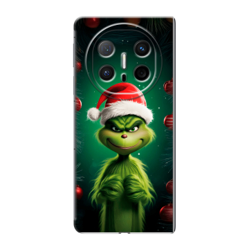 Пластиковый чехол на Huawei Mate X6 с принтом Гринч Новый год Рождество