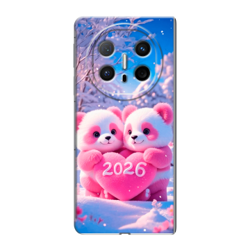Пластиковый чехол на Huawei Mate X6 с принтом Новый год