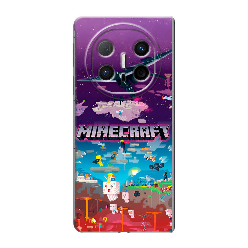 Пластиковый чехол на Huawei Mate X6 с принтом Майнкрафт Minecraft Пластиковый чехол на Huawei Mate X6 с принтом Майнкрафт Minecraft