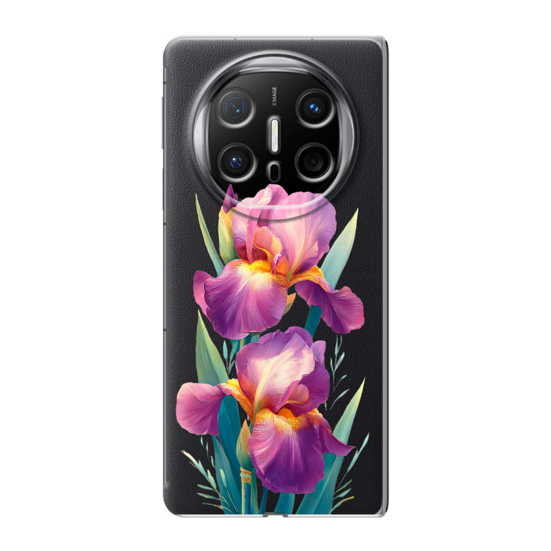 Пластиковый чехол на Huawei Mate X6 с принтом Цветы орхидеи Пластиковый чехол на Huawei Mate X6 с принтом Цветы орхидеи