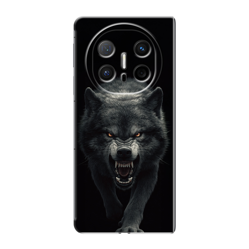 Пластиковый чехол на Huawei Mate X6 с принтом Волк Пластиковый чехол на Huawei Mate X6 с принтом Волк
