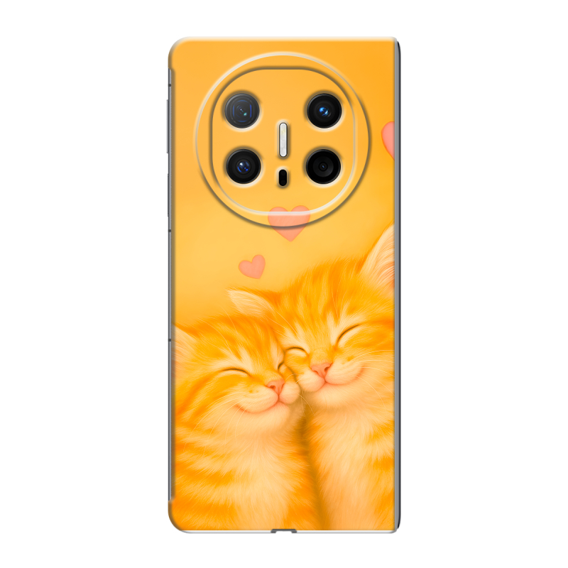 Пластиковый чехол на Huawei Mate X6 с принтом Милые котята Пластиковый чехол на Huawei Mate X6 с принтом Милые котята