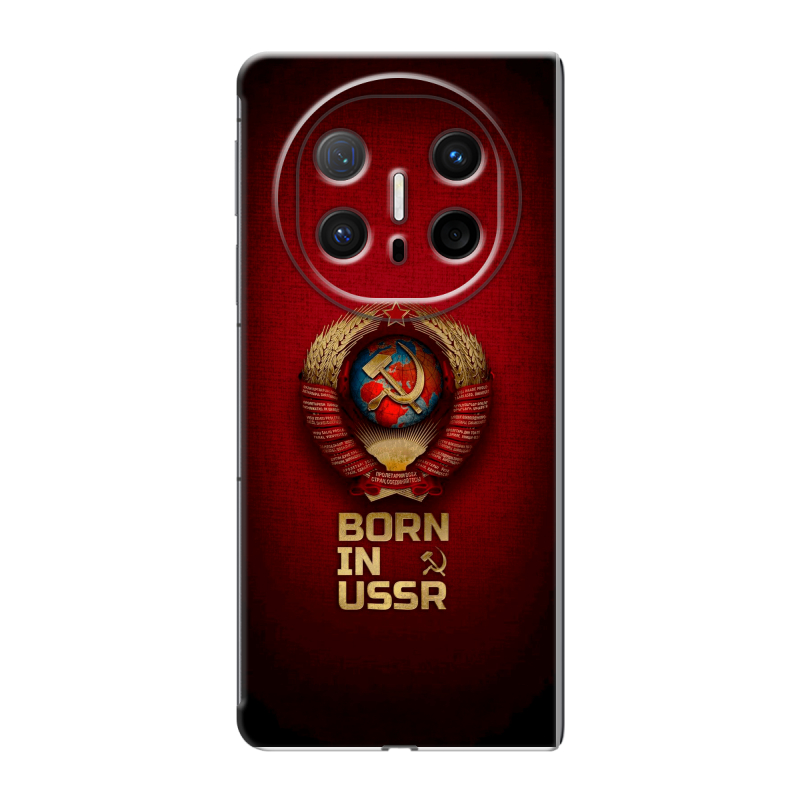 Пластиковый чехол на Huawei Mate X6 с принтом Флаг Герб СССР Пластиковый чехол на Huawei Mate X6 с принтом Флаг Герб СССР