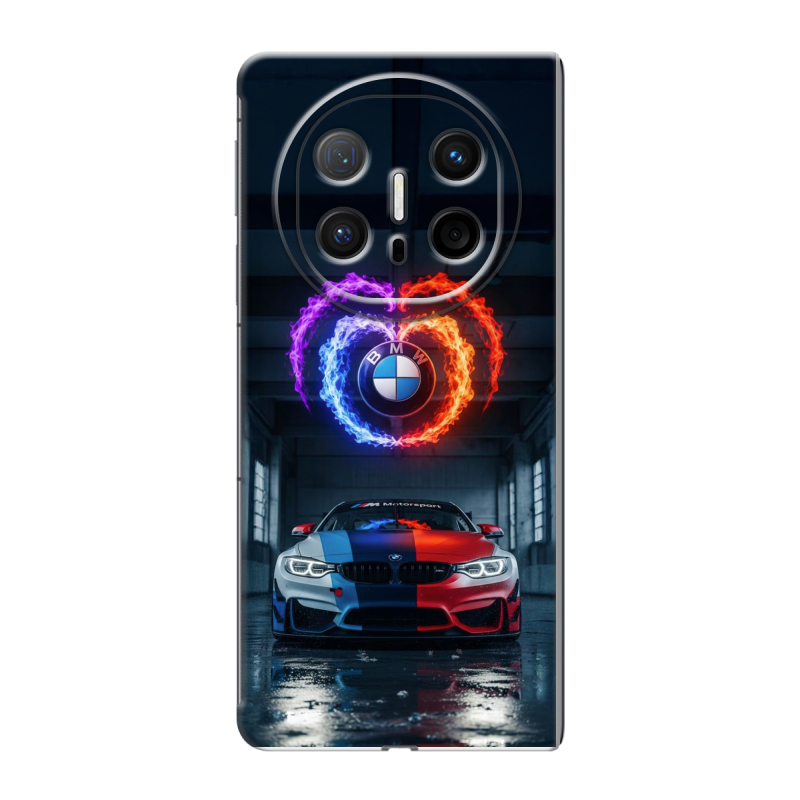 Пластиковый чехол на Huawei Mate X6 с принтом BMW БМВ Пластиковый чехол на Huawei Mate X6 с принтом BMW БМВ