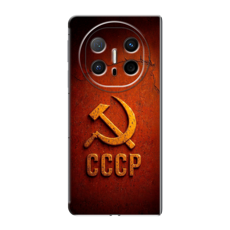 Пластиковый чехол на Huawei Mate X6 с принтом Флаг Герб СССР Пластиковый чехол на Huawei Mate X6 с принтом Флаг Герб СССР