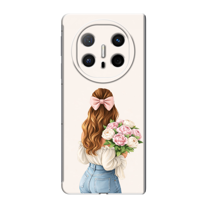 Пластиковый чехол на Huawei Mate X6 с принтом женский Пластиковый чехол на Huawei Mate X6 с принтом женский