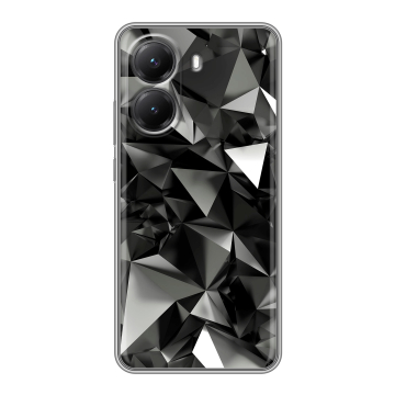 Силиконовый чехол на Poco X7 Pro с принтом Черные кристаллы
