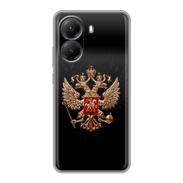 Силиконовый чехол на Poco X7 Pro с принтом Герб России