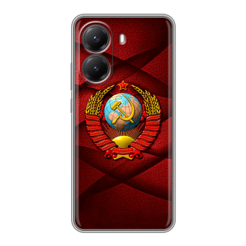 Силиконовый чехол на Poco X7 Pro с принтом Герб СССР